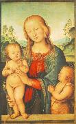 PERUGINO, Pietro Madonna with Child and Little St John a France oil painting reproduction